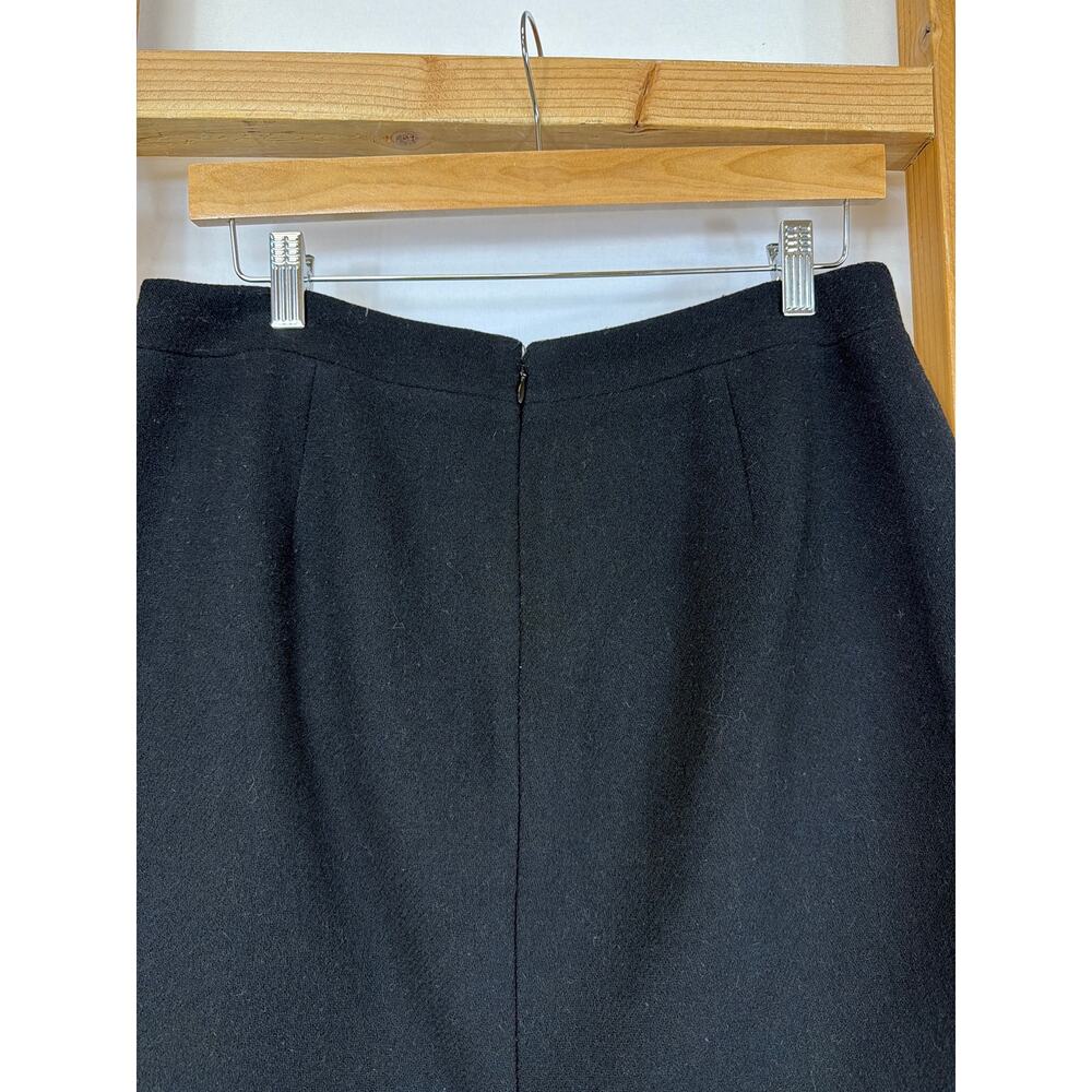 J.Crew Mercantile Black Lined Wool Blend Pencil Skirt Back Zip Size 8 - Picture 4 of 10